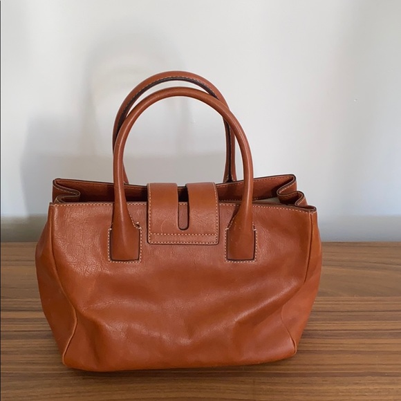 Leather Handbag with Tortoiseshell Detail - Picture 2 of 6